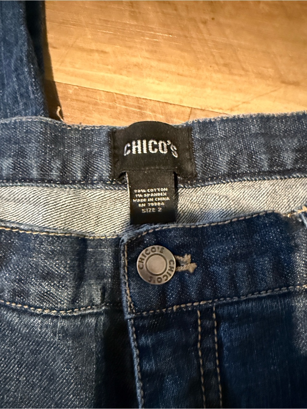 Chico’s Jeans Dark Blue Denim - Picture 5 of 6